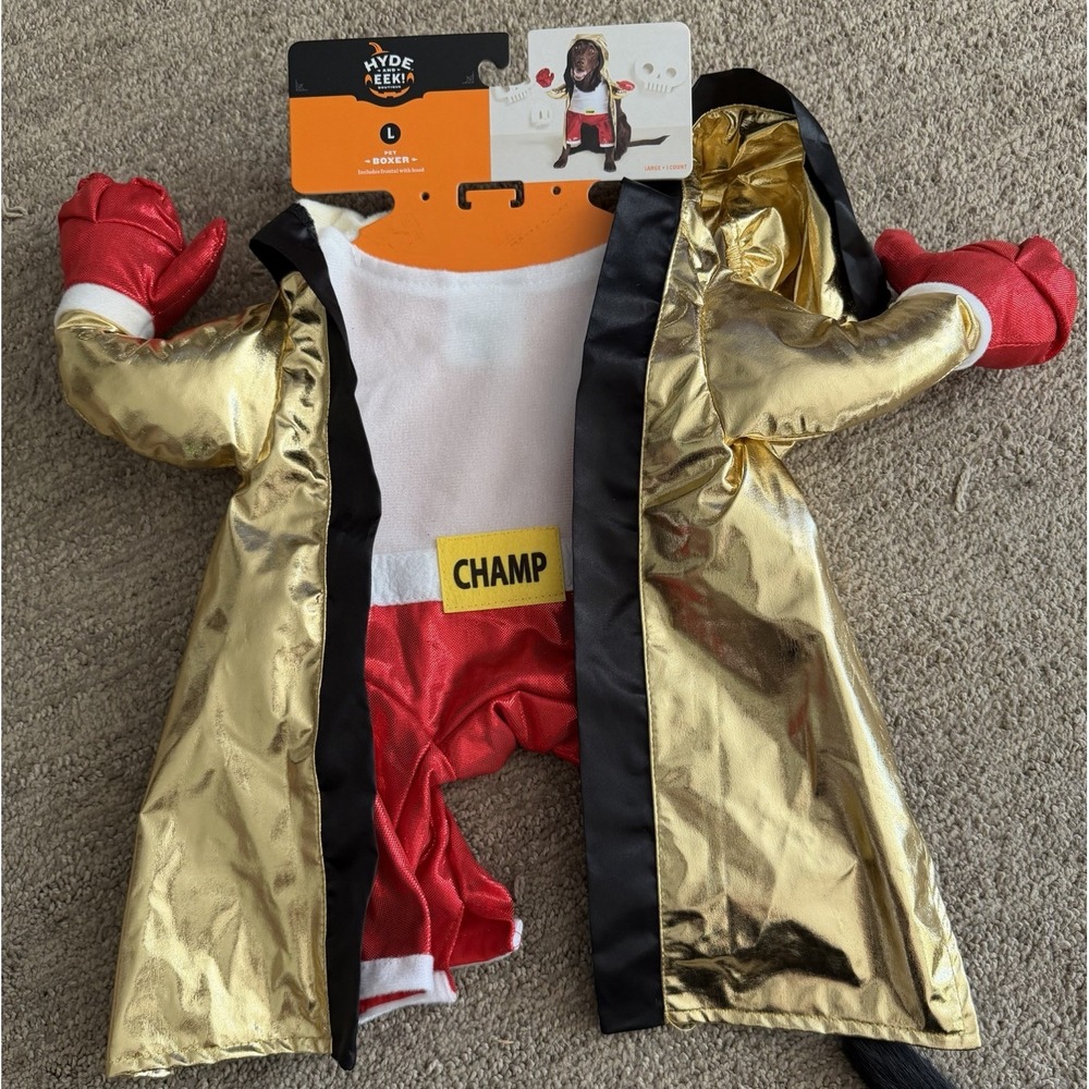 NEW Boots & Barkley Boxer Champ Dog Costume Size L